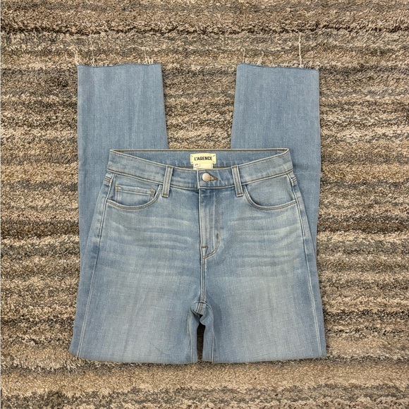 L’AGENCE High Rise Cropped Straight Leg Jeans Sz 25 NWOT | L’AGENCE Women Jeans* - Picture 1 of 10